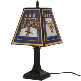 West Virginia Mountaineers Art Glass Table Lamp