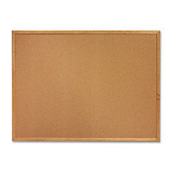Sparco Wood Frame Cork Board 36 x 24  Natural Frame