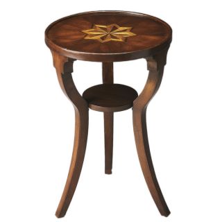 Round Cherry Finish Accent Table   17075491   Shopping