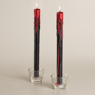 Bleeding Drip Taper Candles, Set of 2