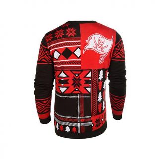 Officially Licensed NFL Patches Crew Neck Ugly Sweater   Bucs   7766005