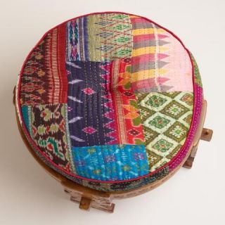 Bajot Stool with Sari Pouf