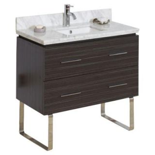 American Imaginations 36 in. W x 18 in. D Plywood Melamine Vanity Set In Dawn Grey 737