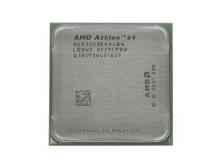 AMD Athlon 64 3200+ Venice Single Core 2.0 GHz Socket 939 67W ADA3200DAA4BW Processor   Processors   Desktops