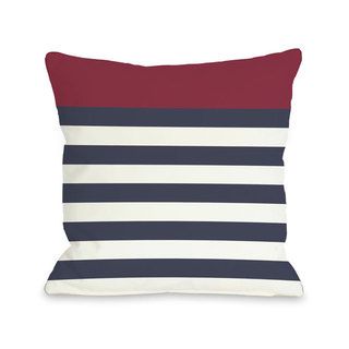 Red/ White/ Blue Striped Throw Pillow   17128285  