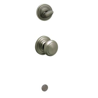 Schlage 1 3/8" to 1 3/4" Antique Pewter Andover Single Cylinder Knob Door Handlset Interior Pack