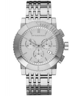 Burberry Watch, Mens Chronograph Stainless Steel Bracelet 43mm BU2303