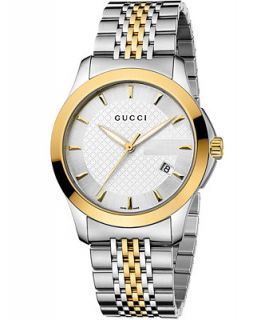 Gucci Watch, Unisex Swiss G Timeless Two Tone Stainless Steel Bracelet