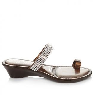 Italian Shoemakers "Kat" Jeweled Toe Loop Sandal   7739169