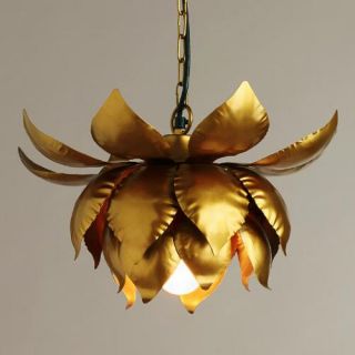 Gold Lotus Hanging Pendant Lamp