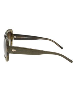Lacoste Women's Square Green Horn Sunglasses (357487701)