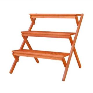 Vifah 3 Tiered Outdoor Wood Plant Stand V499