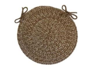 Rhody Rug D 833 15Pad Duet Taupe 15 in. Braided Chair Pad