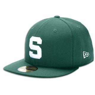 New Era College 59Fifty Cap   Mens   Basketball   Accessories   Michigan State Spartans   Green