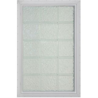 Pittsburgh Corning LightWise Icescapes White Vinyl New Construction Glass Block Window (Rough Opening 25.375 in x 72.125 in; Actual 24.375 in x 71.125 in)