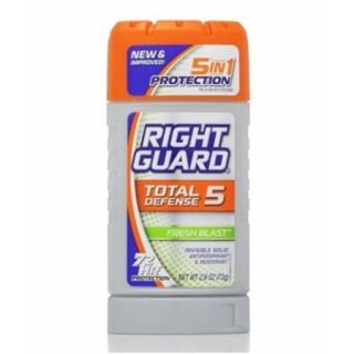 Right Guard Xtreme Defense 5 Anti Perspirant & Deodorant, Fresh Blast 2.60 oz (Pack of 3)