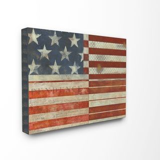 Distressed American Flag Oversized Wooden Plaque   Shopping