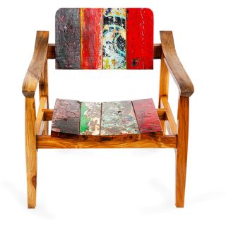 Gangway Multicolor Reclaimed Wood and Iron Dining Chair