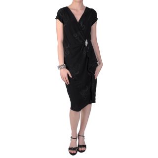 Tressa Designs Womens Ruffled V neck Short sleeve Dress