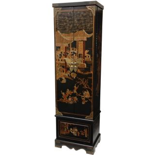 Black Lacquer Floor Jewelry Armoire (China)   14042436  