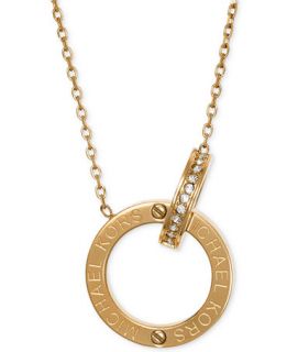 Michael Kors Crystal Pavé Circle Necklace   Jewelry & Watches   