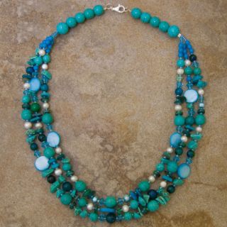 Triple strand Turquoise Necklace (Thailand)  ™ Shopping