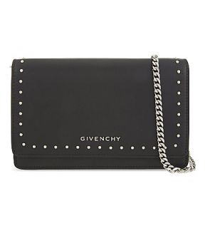 GIVENCHY   Studded leather chain wallet