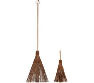 Ultimate Innovations Indoor/Outdoor Coconut Broom & Whisk Set —