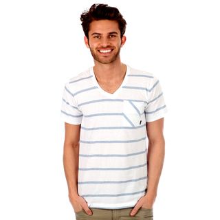 191 Unlimited Mens Striped Pullover V neck T shirt