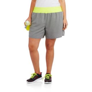 Danskin Now Women's Plus Size Woven Run Short Compression Brief