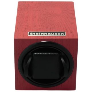 Steinhausen 12 mode Single Red Wood Grain Watch Winder