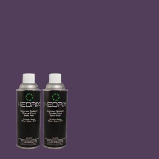 Hedrix 11 oz. Match of 15RB07/237 Windsor Purple Flat Custom Spray Paint (2 Pack) F02 15RB07/237
