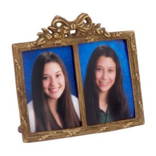 Antique Brass Double Photo Frame