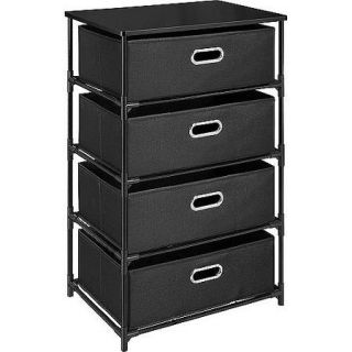 Altra 4 Drawer Canvas and Metal Storage, Multiple Colors