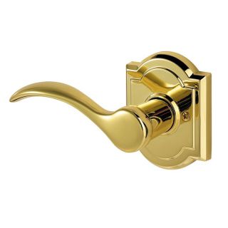 Kwikset Prestige Tobin Polished Brass Left Handed Dummy Door Lever