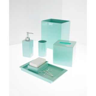 Solid Lacquer Light Blue Bath Accessory Collection   15234471