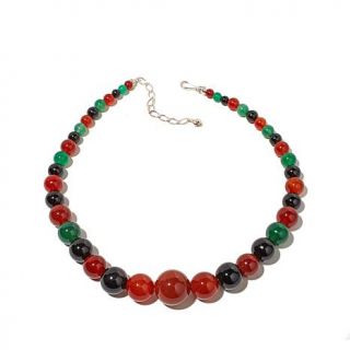 Jay King Multicolor Agate and Carnelian 18 1/4" Necklace   7816750