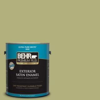 BEHR Premium Plus 1 gal. #M340 5 Fresh Artichoke Satin Enamel Exterior Paint 940001