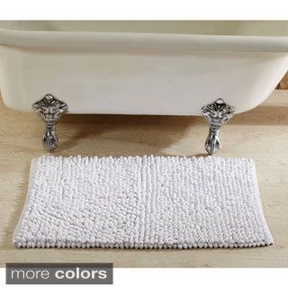 Hand woven Chenille Rocks Cotton 24 x 36 Bath Rug by Better Trends
