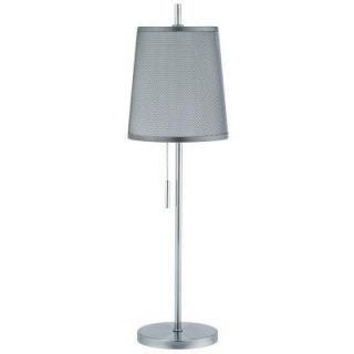 Illumine Designer Collection 25 in. Steel Table Lamp with Polished Steel Metal Shade CLI LS 3921PS