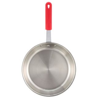 Winco Apollo 12 inch 3 ply Fry Pan with Red Silicone Sleeve Handle