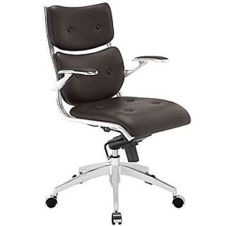 Modway EEI 1062 BRN Push Midback Office Chair, Brown