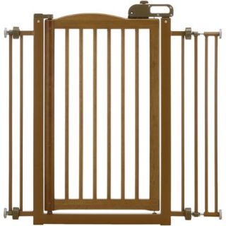 Richell One Touch Pet Gate, Brown
