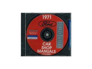 1971 Ford Ltd Mustang T Bird Shop Service Repair Manual CD Engine Electrical