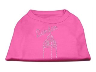 Mirage Pet Products 52 43 LGBPK London Rhinestone Shirts Bright Pink L   14