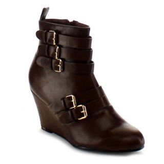 Nature Breeze Womens Coco 02 Buckle Strap Dress Booties   16555679