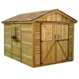 Outdoor Living Today Spacemaker 8 ft. x 12 ft. Western Red Cedar Storage Shed SM812
