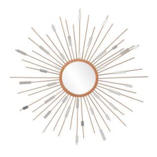 Southern Enterprises Olivia 36 in. x 36 in. Painted Gold Framed Mirror HD098135