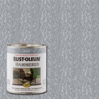Rust Oleum Stops Rust 1 qt. Silver Hammered Rust Preventive Interior Paint 7213502