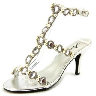Annie Shoes Lanny Women US 8 WW Silver Sandals